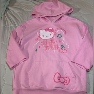 Hello Kitty Girls Graphic Hooded Sweatshirt Sz 14/16, Preowned